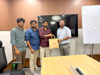 upGrad Hyderabad Somajiguda office - student and parents with the counselling team after their study abroad session